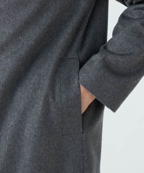 TOMORROWLAND collection ノーカラーコート コート ウェービーカシミヤ