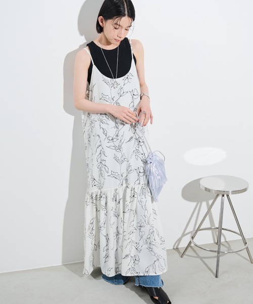キャミフレアワンピース 花柄 チュールリボンお花 グリーン 人気 楽天市場】チュールワンピース フレアワンピース レディース 2点