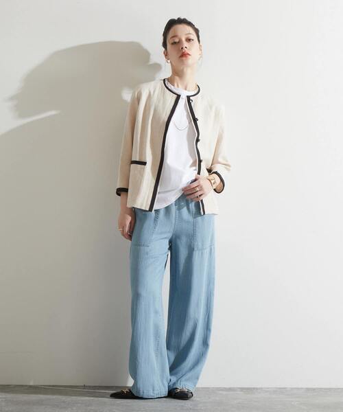 パンツ デニム ジーンズ テンセルデニムドロストイージーパンツ  