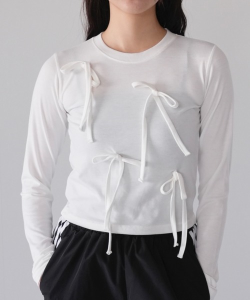 tシャツ tie ribbon tops レディース