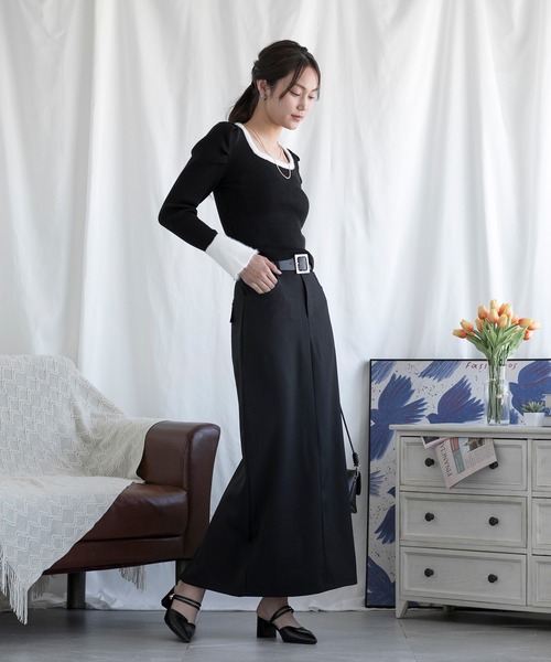【PRADA】雑誌掲載♪お洒落 lady's ベルト付き ロング丈スカート aimoha スカート ベルト付きロング丈スカート : ZOZOTOWN Yahoo
