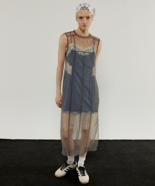 メゾンスペシャル　Maison special チュールワンピース MAISON SPECIAL ワンピース Tulle Shirring Gathered Dress