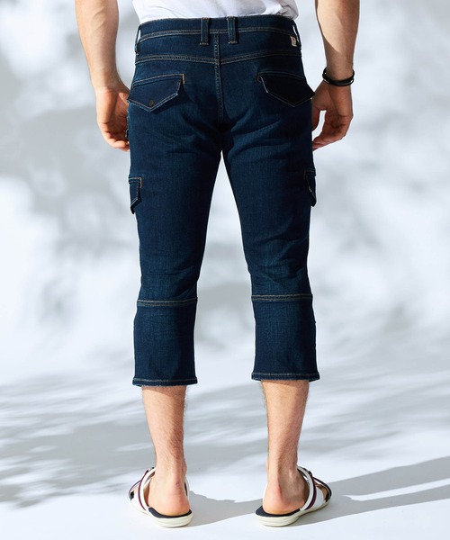 HIDEAWAYS NICOLE カーゴパンツ クロップドデニムカーゴパンツ