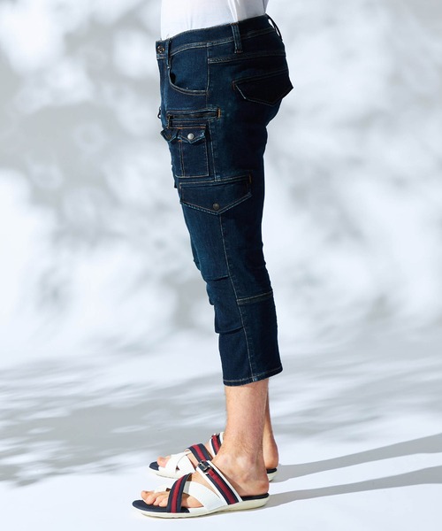 HIDEAWAYS NICOLE カーゴパンツ クロップドデニムカーゴパンツ