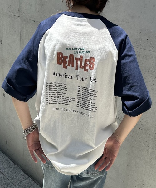 THE BEATLES ビートルズ Tシャツ　Lサイズ　ラグラン　新品 The Beatles tシャツ 「別注」THE BEATLES ザ ビートルズ ツアー