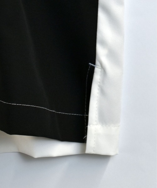 バイカラー 半袖シャツ サイズ38 Starting Over シャツ bicolor stitching open collar shirt