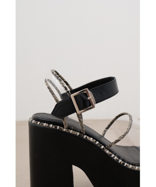 パッド入りレザー プラットフォームサンダル 23AW NEW】JIL SANDER_women/レザー プラットフォームサンダル