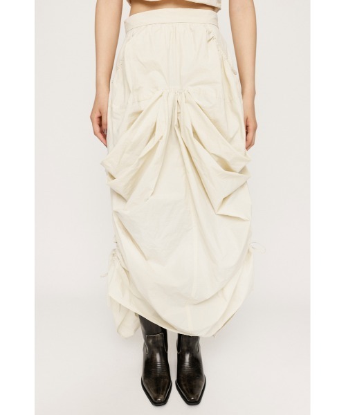 melt the ledy drape spiral skirt グレーM drape spiral skirt gray S