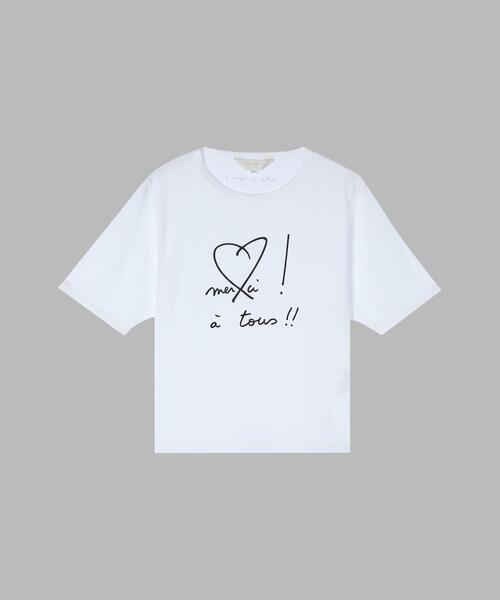 To b. by agnes tシャツ merci ! A tous!! Tシャツ レディース