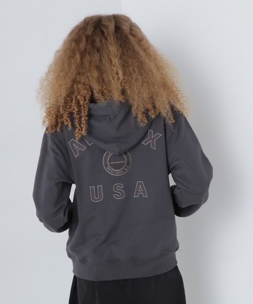 AVIREX パーカー VARSITY LOGO SWEAT PARKA NYC/バーシティー