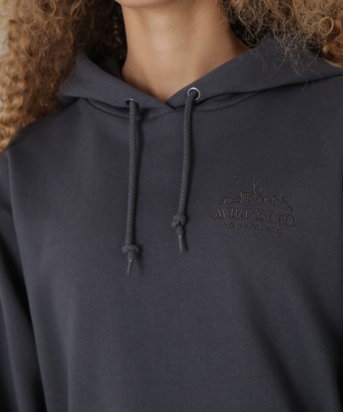 パーカー VARSITY LOGO SWEAT PARKA NYC/バーシティーロゴ スウェットパーカー ニューヨーク レディース AVIREX パーカー VARSITY LOGO SWEAT PARKA NYC/バーシティー