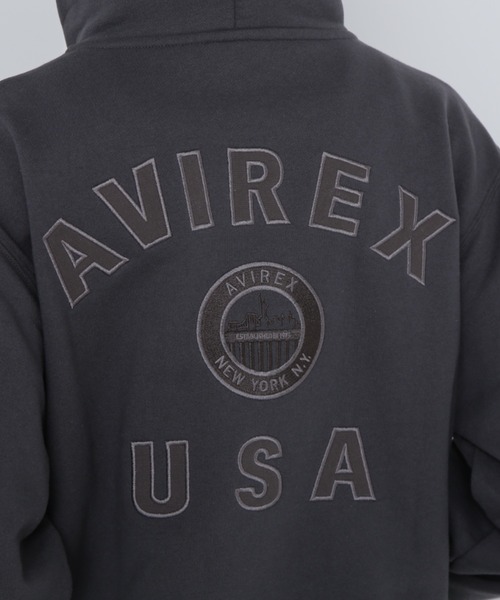 パーカー VARSITY LOGO SWEAT PARKA NYC/バーシティーロゴ スウェットパーカー ニューヨーク レディース AVIREX パーカー VARSITY LOGO SWEAT PARKA NYC/バーシティー
