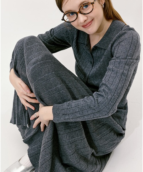 カーディガン ポロリブニットカーディガン FQ24S099「Fano Studios