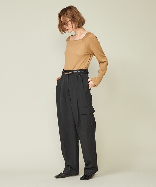 パンツ カーゴパンツ 「conte」カーゴ タック ワイドパンツ レディース 