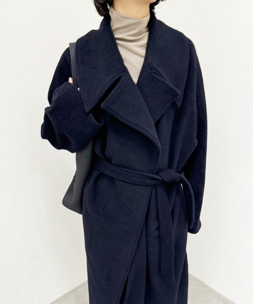 PAN トレンチコート コート 「PAN/パン」W/CA PILE LONG TRENCH