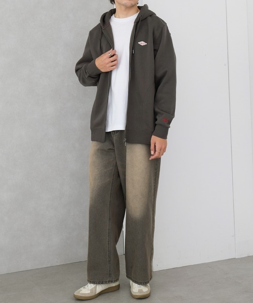 VARIVAS フード付き フルジップパーカー LLサイズ グレー BALL Watch（ボール ウォッチ） パーカー 「BALL」T/C裏起毛 ワッペン