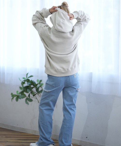 希少 ニューエラ デニム調 ヴィンテージ加工 ジップパーカー Lサイズ 美品 NEW ERA（ニューエラ） パーカー 「ムラサキスポーツ限定」NEW ERA