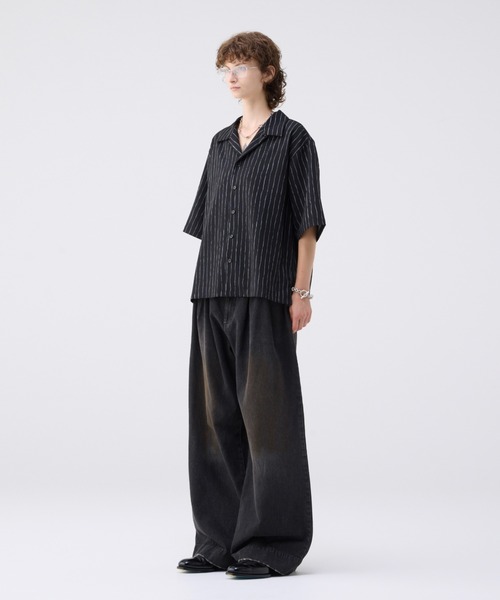 soerte　ルーズハーフスリーブオープンカラーシャツ　サイズ2 LOOSE H / S OPEN COLLAR SHIRT (ASSORT)/ルーズハーフスリーブ