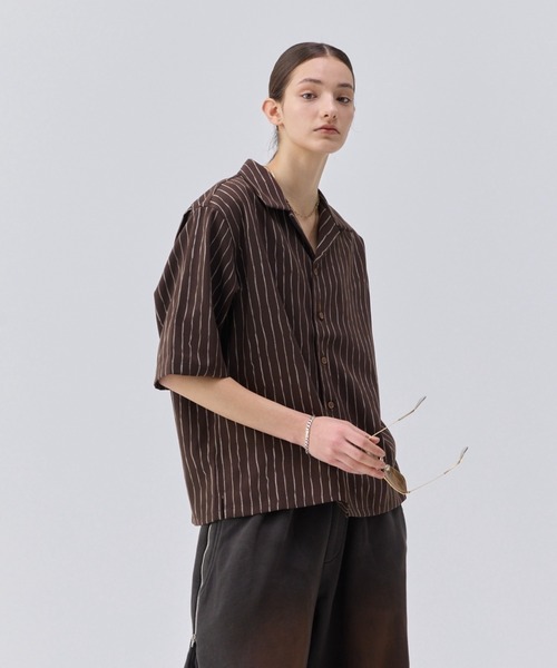 soerte シャツ LOOSE H / S OPEN COLLAR SHIRT (ASSORT)/ルーズ