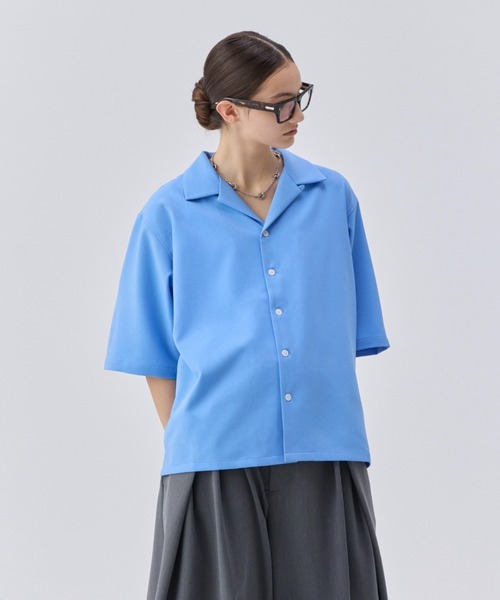 soerte シャツ LOOSE H / S OPEN COLLAR SHIRT (ASSORT)/ルーズ