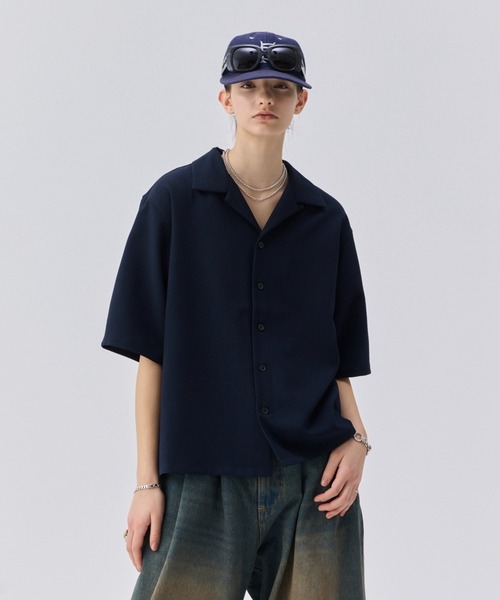 soerte シャツ LOOSE H / S OPEN COLLAR SHIRT (ASSORT)/ルーズ