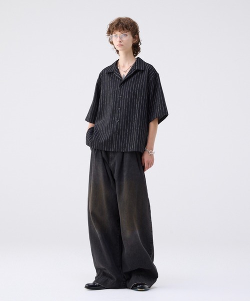 soerte LOOSE H/S OPEN COLLAR SHIRT ホワイト soerte シャツ LOOSE H / S OPEN COLLAR SHIRT (ASSORT)/ルーズ