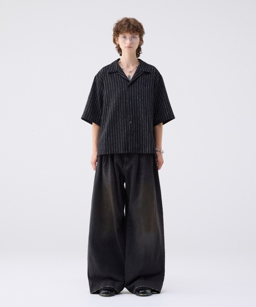 soerte シャツ LOOSE H / S OPEN COLLAR SHIRT (ASSORT)/ルーズ