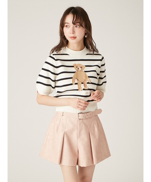 LILY BROWN パンツ ベルト付きショートパンツ レディース