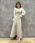 ワンピース オフショルブラウスビスチェニットワ...の詳細画像4