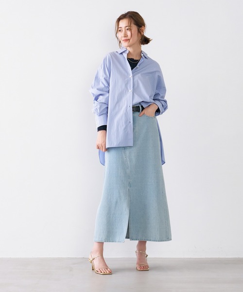 MICA&DEAL ブラウス シャツ ストライプオーバーシャツ
