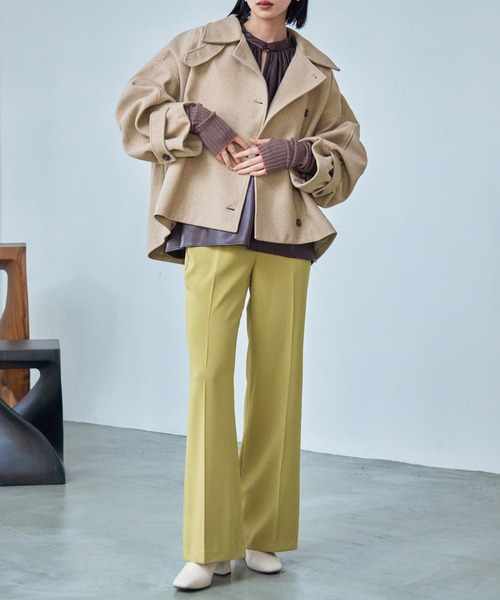 「Fashion Letter」 ステンカラーコート M ベージュ レディース_画像2