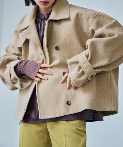 「Fashion Letter」 ステンカラーコート M ベージュ レディース_画像3