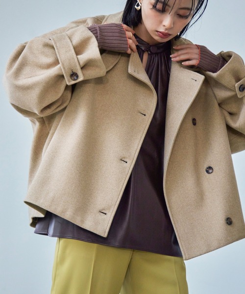 「Fashion Letter」 ステンカラーコート M ベージュ レディース_画像6