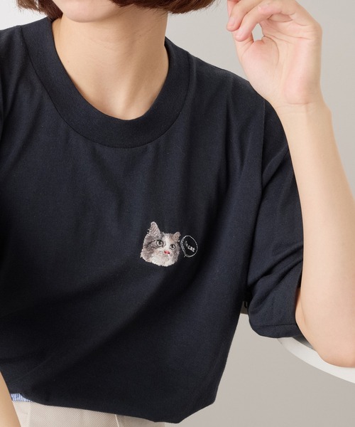 SETUP7（セットアップセブン） tシャツ 半袖 「I'm cat」ワンポイント