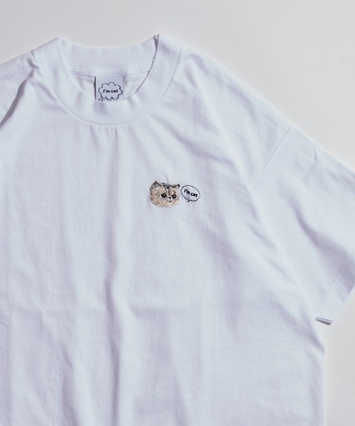 tTシャツ ネコ ねこ 猫 cat CAT 刺繍 名入れ tシャツ tTシャツ ネコ ねこ 猫 cat CAT 刺繍 名入れ tシャツ (Tシャツ