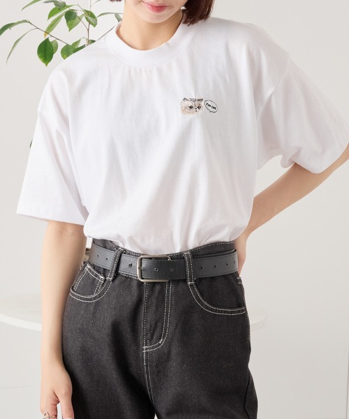 SETUP7（セットアップセブン） tシャツ 半袖 「I'm cat」ワンポイント