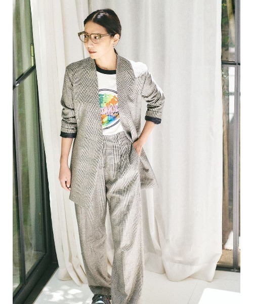 mikomoriミコモリジャケットグレンチェックドゥロワー drawerイエナ mikomoriミコモリジャケットグレンチェックドゥロワー drawerイエナ