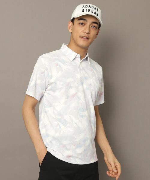 アダバットストリーム（ADABAT STREAM）/UVカット吸水速乾 フェザープリントポロシャツ ADABAT STREAM（アダバット ストリーム） ポロシャツ UVカット/吸水速