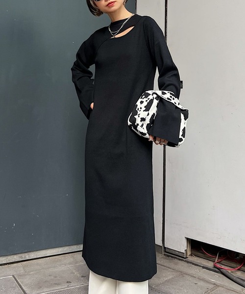 「PAGEBOY」 ニットワンピース FREE オフホワイト レディース_画像2