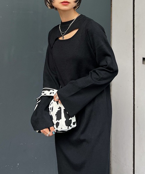 「PAGEBOY」 ニットワンピース FREE オフホワイト レディース_画像5