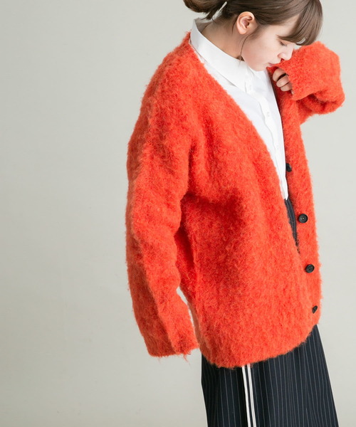 「KBF」 ニットカーディガン ONE オレンジ系その他 レディース_画像5