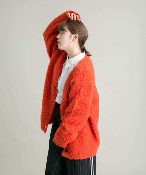 「KBF」 ニットカーディガン ONE オレンジ系その他 レディース_画像8