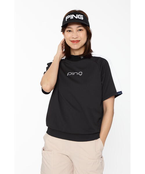 WEB限定お買い得商品の新着アイテム PING tシャツ 「PING APPAREL」アセイヤーンダブルメッシュ半袖 メンズウェア