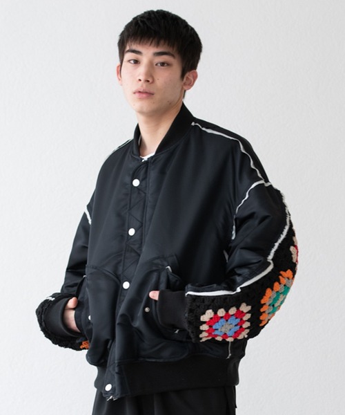 ma1 ma-1 DISCOVERED CROCHET SLEEVE MA-1 メンズの画像