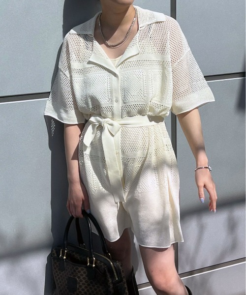 Ameri（アメリ） オールインワン 2WAY KNIT ROMPERS SHIRT レディース
