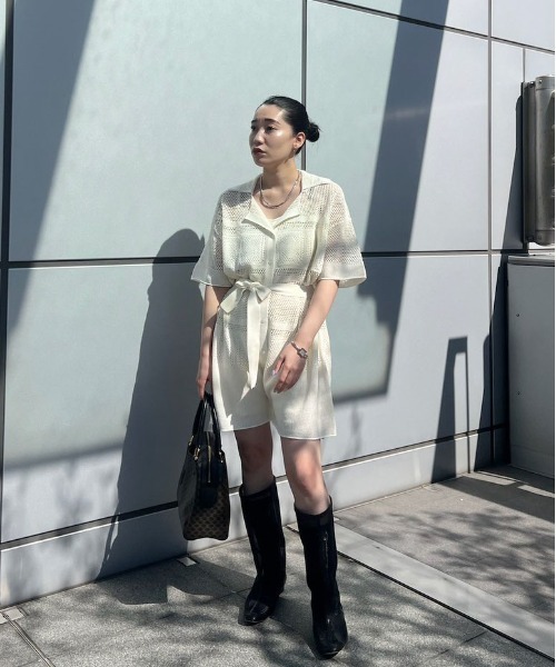 Ameri（アメリ） オールインワン 2WAY KNIT ROMPERS SHIRT レディース