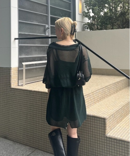 Ameri（アメリ） オールインワン 2WAY KNIT ROMPERS SHIRT レディース
