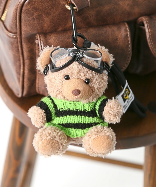 Crossi チャーム パイロットテディベアぬいぐるみチャーム レディース