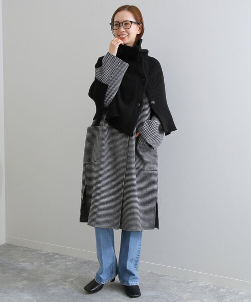 slobe iena ニットポンチョ　グレー SLOBE IENA（スローブイエナ） ニットポンチョ - グレー レディース