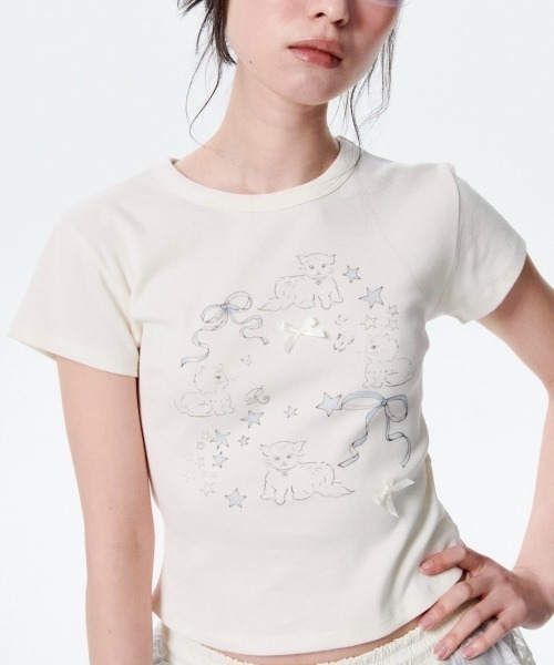 runningHIGH tシャツ 「runningHIGH」RIBBON CAT H/S TEE